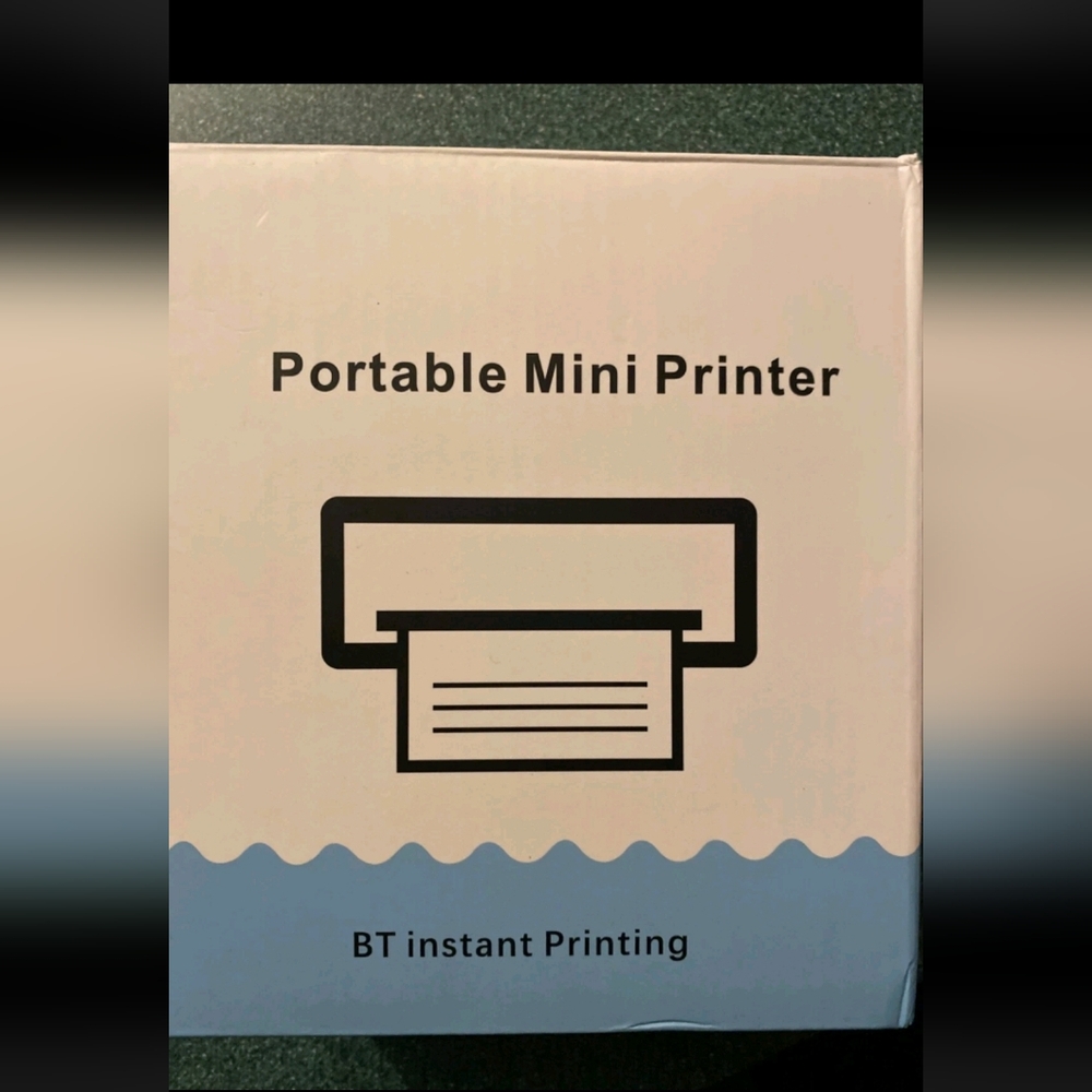 Portable Mini Printer - Blue/white Label Printing